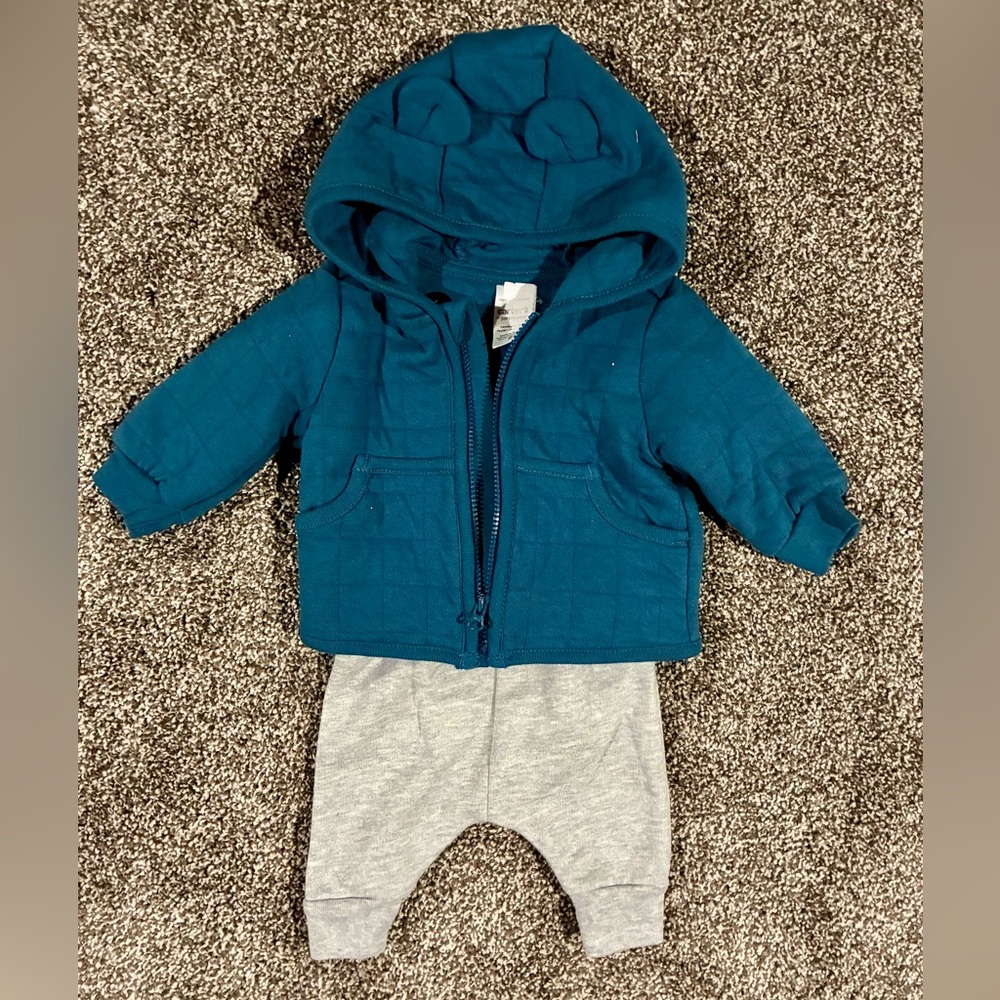 Carter's Teal/Gray Hoodie Set